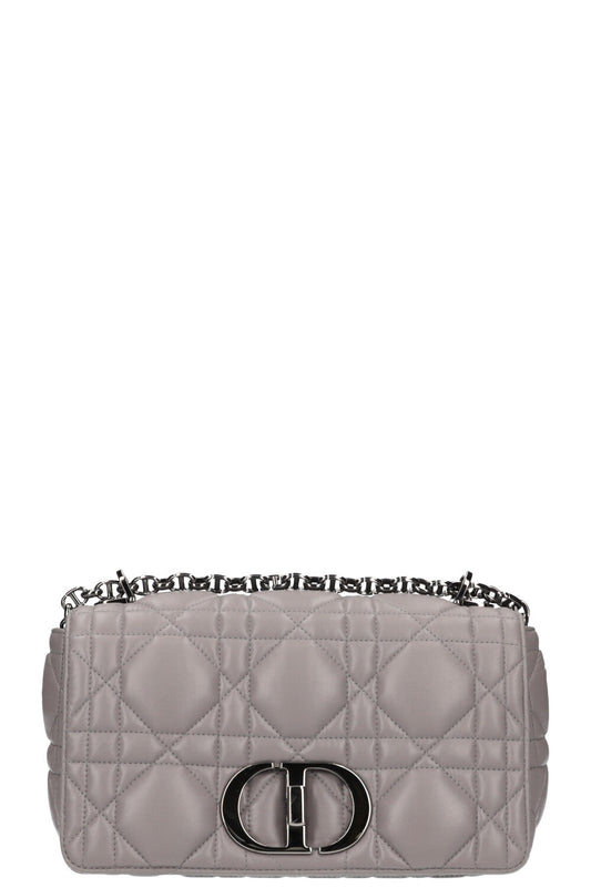Christian Dior Caro Bag Macrocannage Calfskin Grey