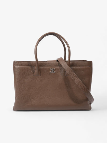 Chanel Executive Cerf Tote Brown Leather