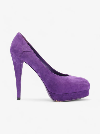 Saint Laurent Gaby Pump 125Mm Purple Suede Eu 38 Uk 5