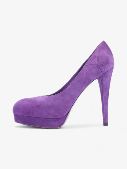 Saint Laurent Gaby Pump 125Mm Purple Suede Eu 38 Uk 5