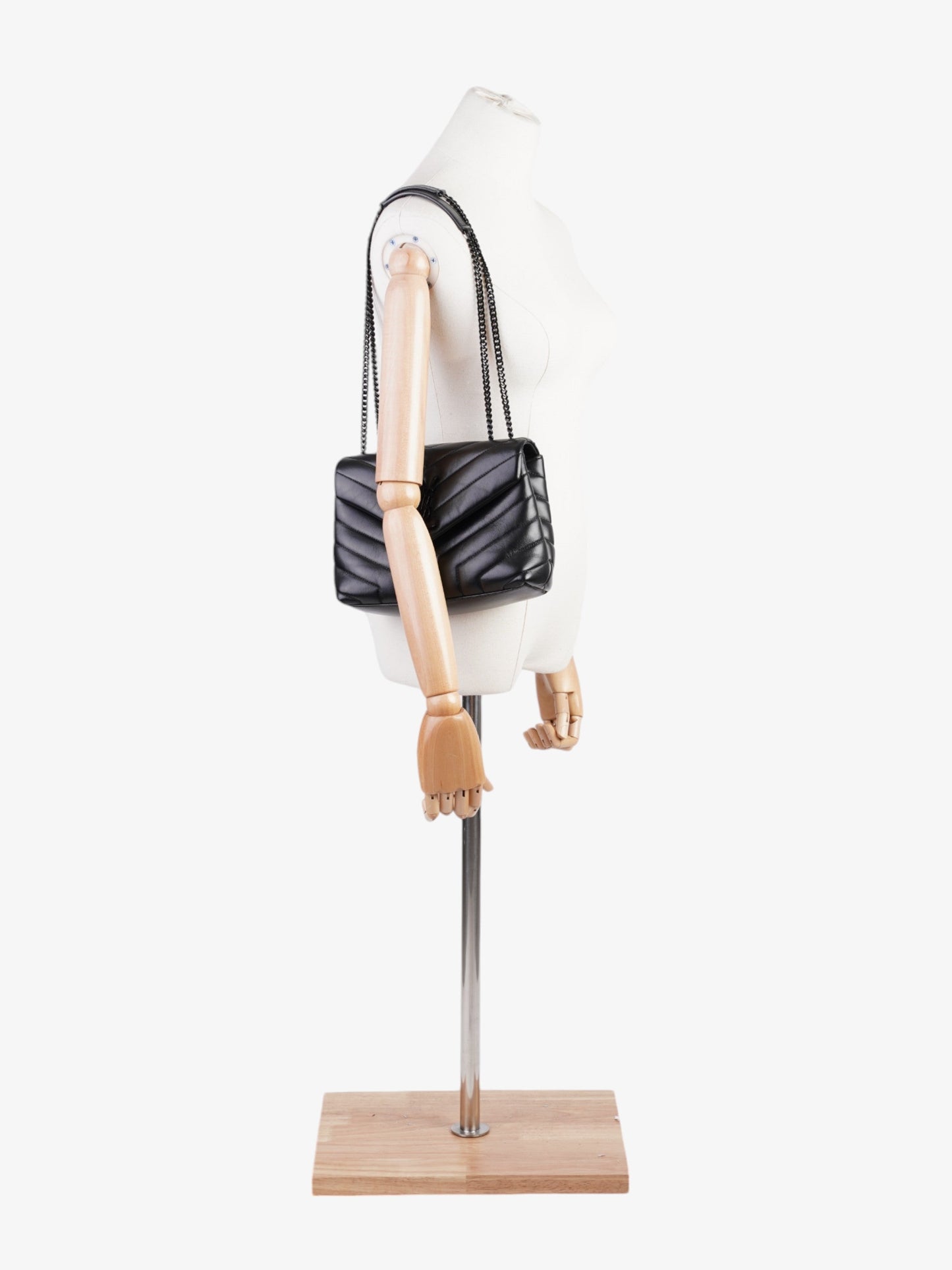 Saint Laurent Loulou Leather Black Shoulder Bag Style 11