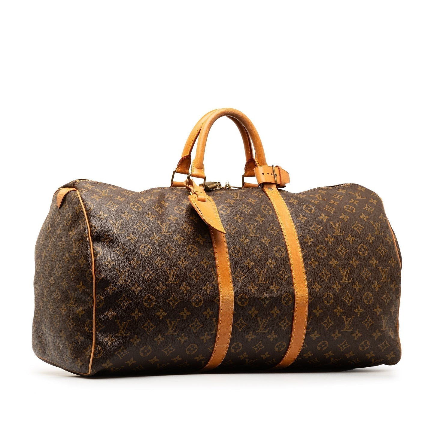 Brown Louis Vuitton Monogram Keepall 55 Travel Bag