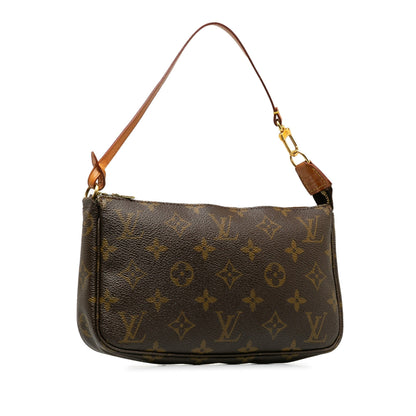 Brown Louis Vuitton Monogram Pochette Accessoires Baguette