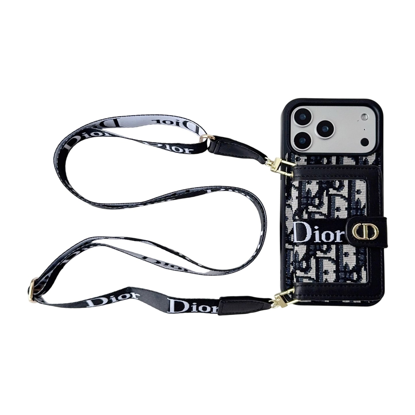 Fabric Canvas Dior Crossbody Case iPhone