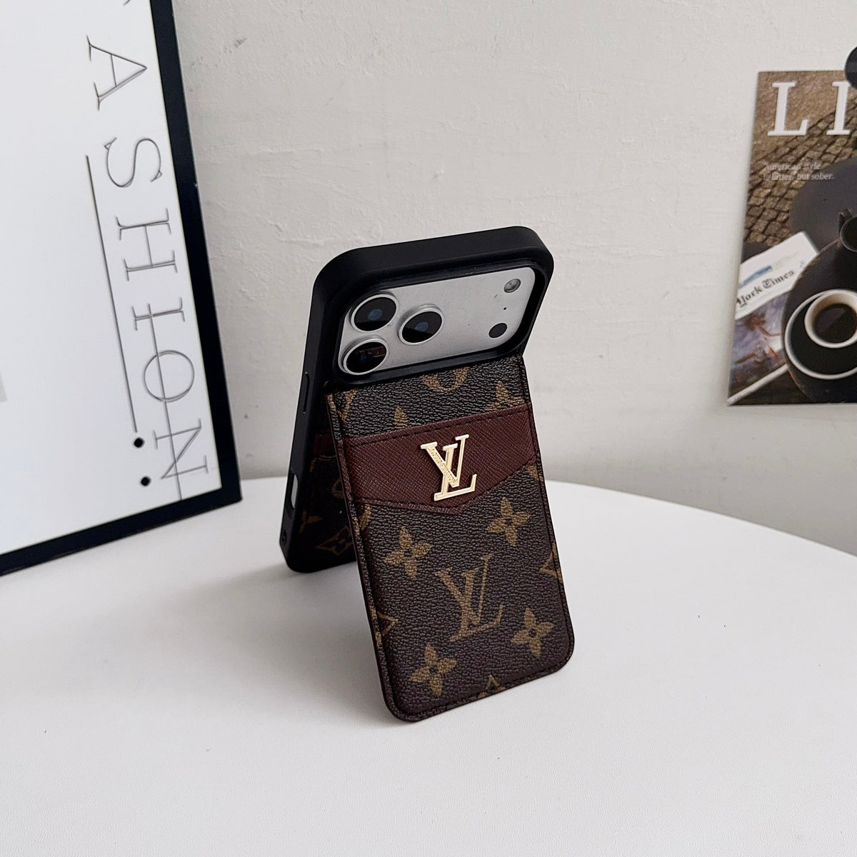Folding Card Holder Louis V Iphone Case 12/13/14/15/16/17/Pro/Pro Max/ Plus/Air / 18 Pro / 18 Pro Max
