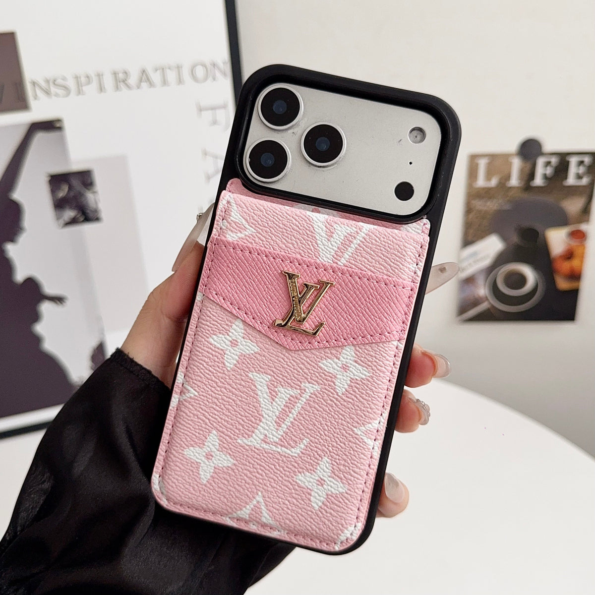Folding Card Holder Louis V Iphone Case 12/13/14/15/16/17/Pro/Pro Max/ Plus/Air / 18 Pro / 18 Pro Max