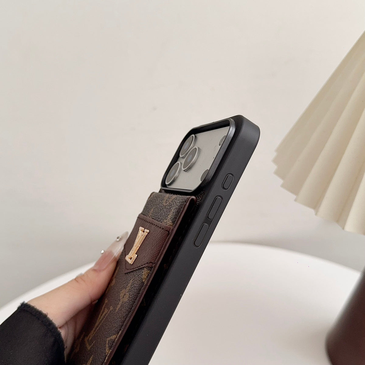 Folding Card Holder Louis V Iphone Case 12/13/14/15/16/17/Pro/Pro Max/ Plus/Air / 18 Pro / 18 Pro Max