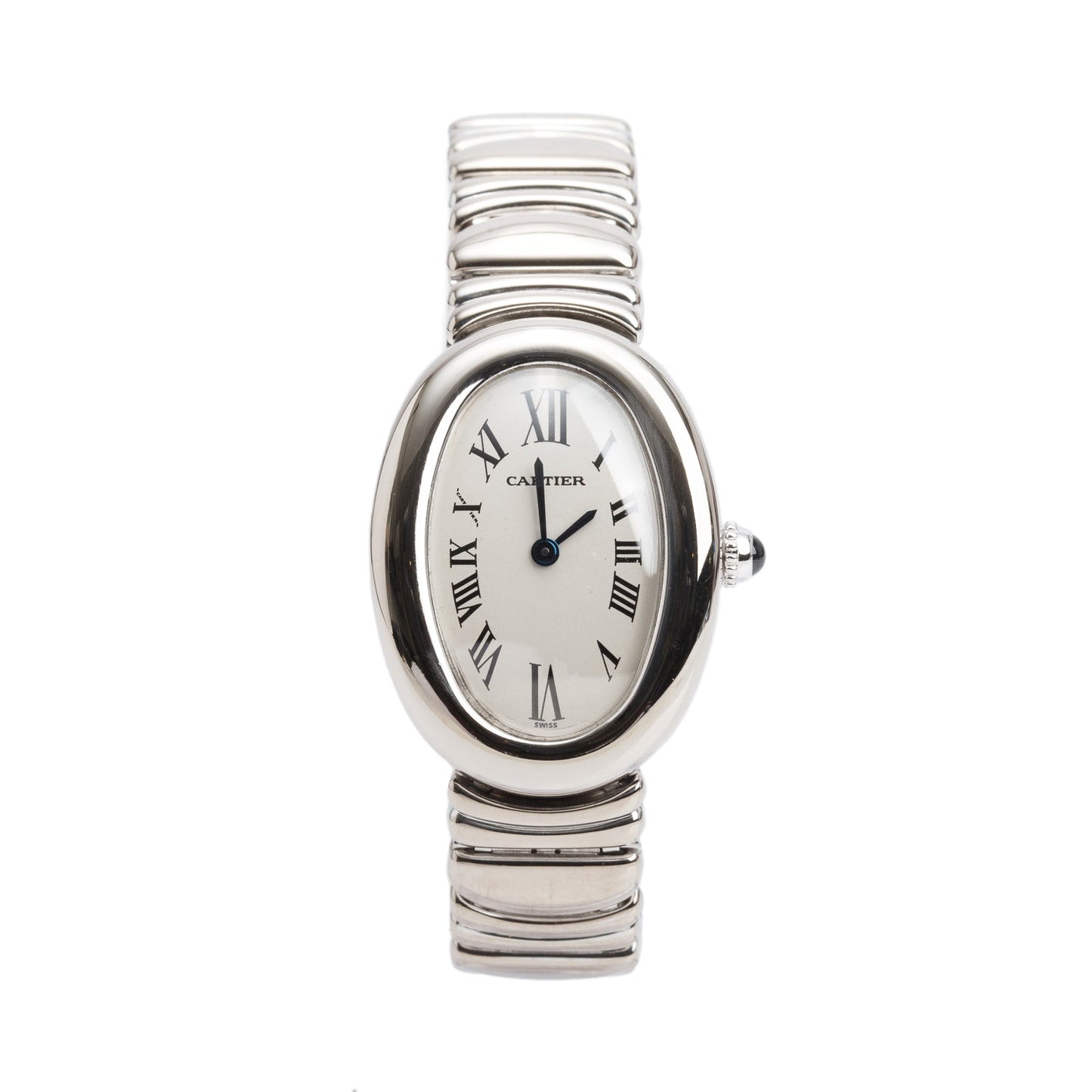 Cartier 18k White Gold Baignoire Quartz Watch, Small Model 1955