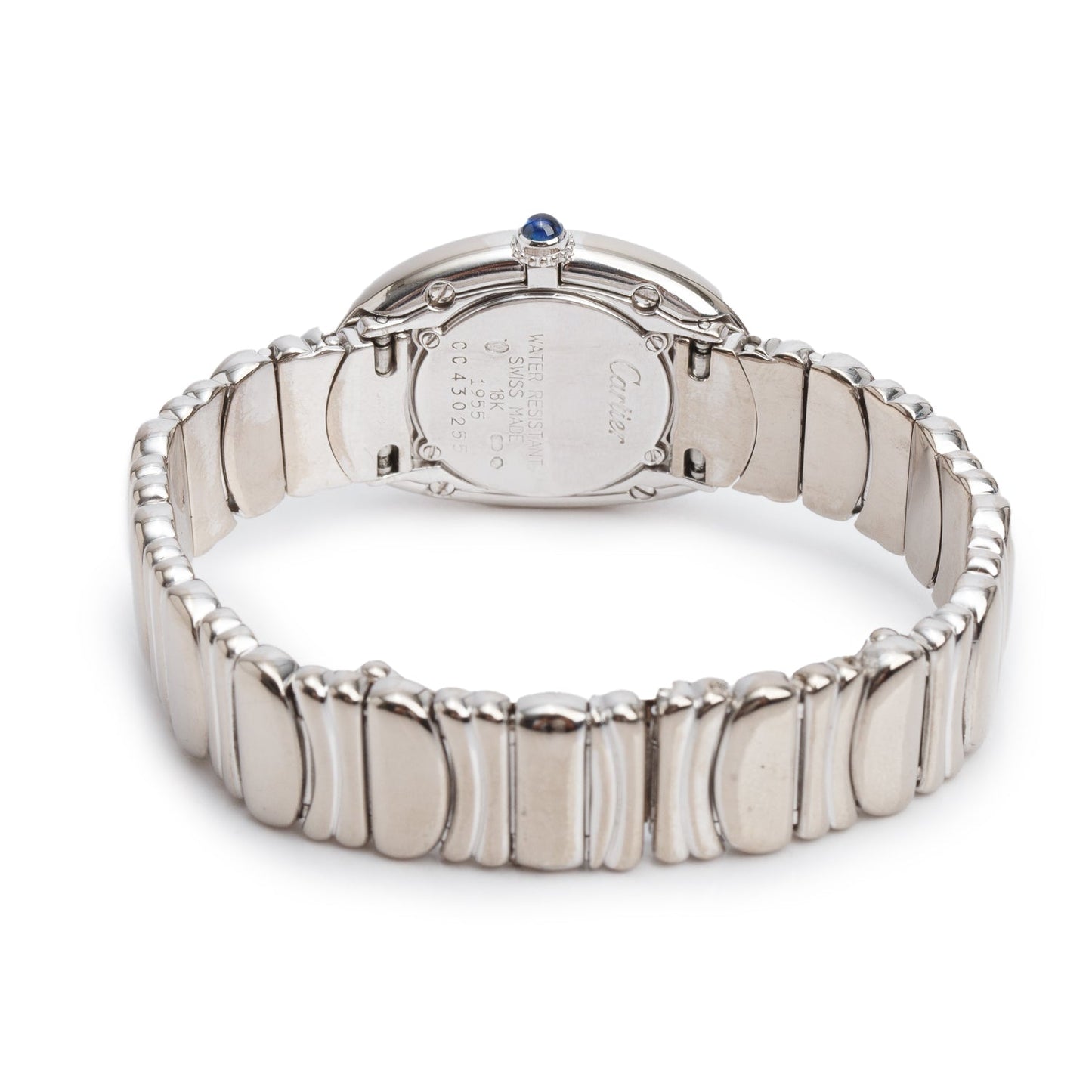 Cartier 18k White Gold Baignoire Quartz Watch, Small Model 1955