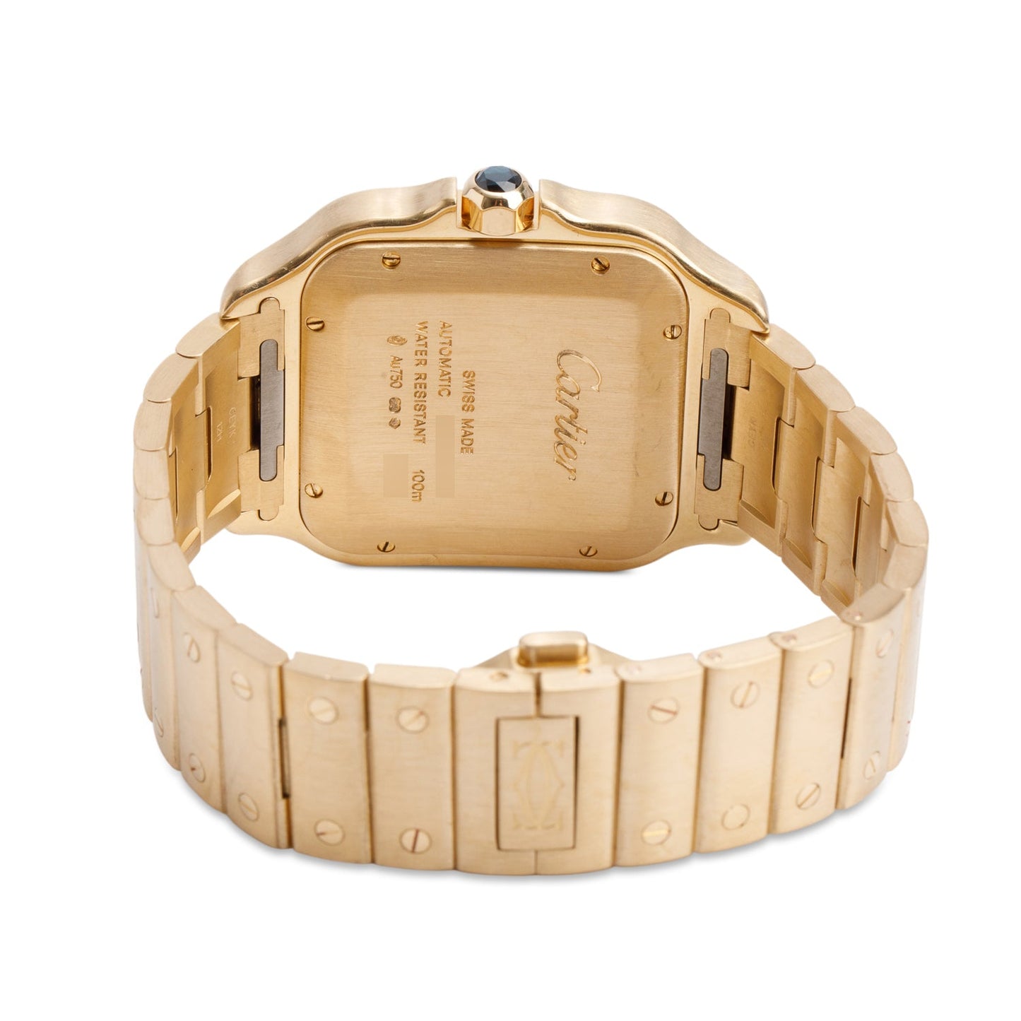Cartier 18k Yellow Gold Santos de Cartier Automatic Watch, Large Model 4070 w/ Box & Receipt