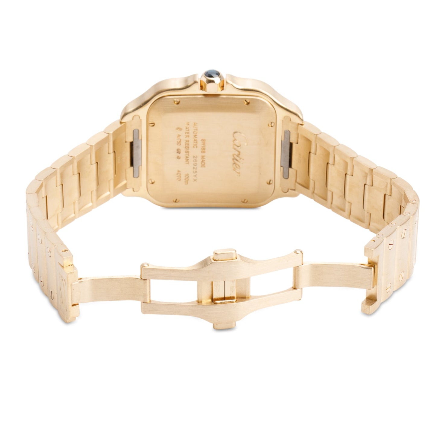 Cartier 18k Yellow Gold Santos de Cartier Automatic Watch, Large Model 4070 w/ Box & Receipt