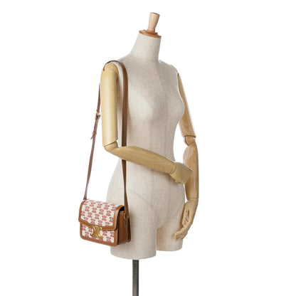 Celine Teen Embroidered Canvas Triomphe Crossbody (MLB-fY2a1z)