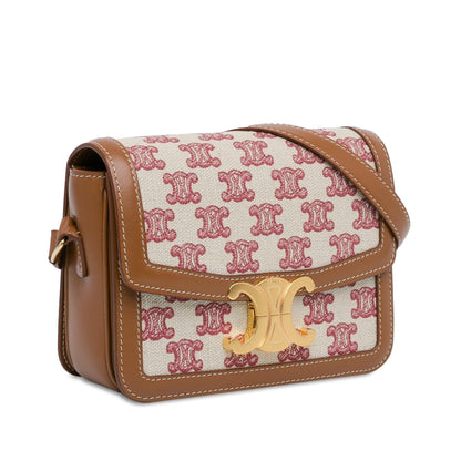 Celine Teen Embroidered Canvas Triomphe Crossbody (MLB-fY2a1z)