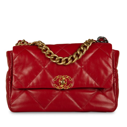 Chanel Chanel 19 Lambskin Gold Shoulder Bag Style 23