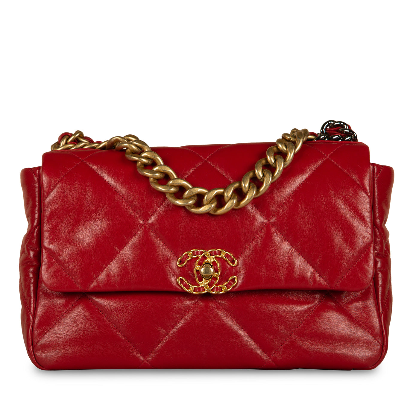Chanel Chanel 19 Lambskin Gold Shoulder Bag Style 22