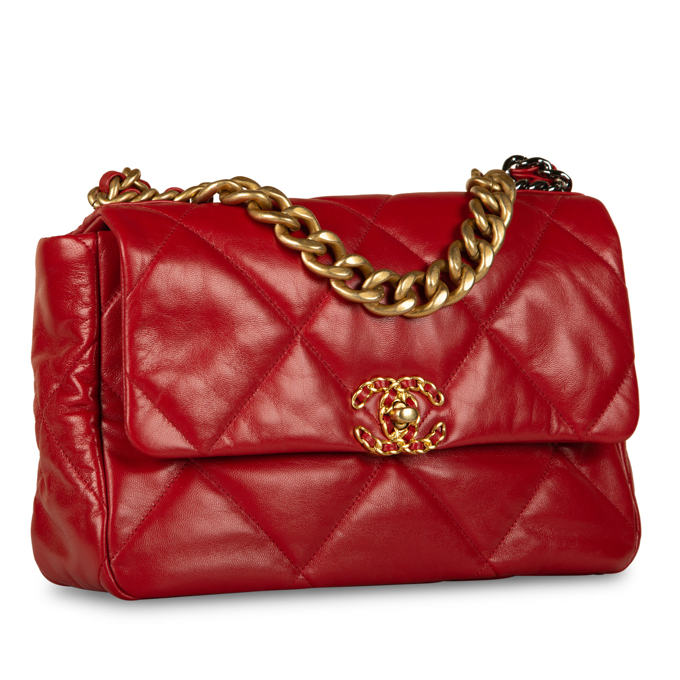Chanel Chanel 19 Lambskin Gold Shoulder Bag Style 22