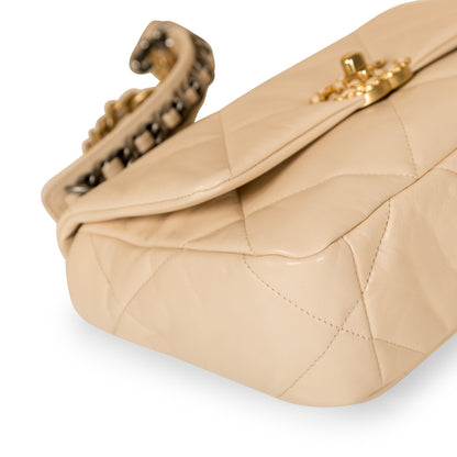 Chanel Chanel 19 Lambskin Gold Shoulder Bag Style 25