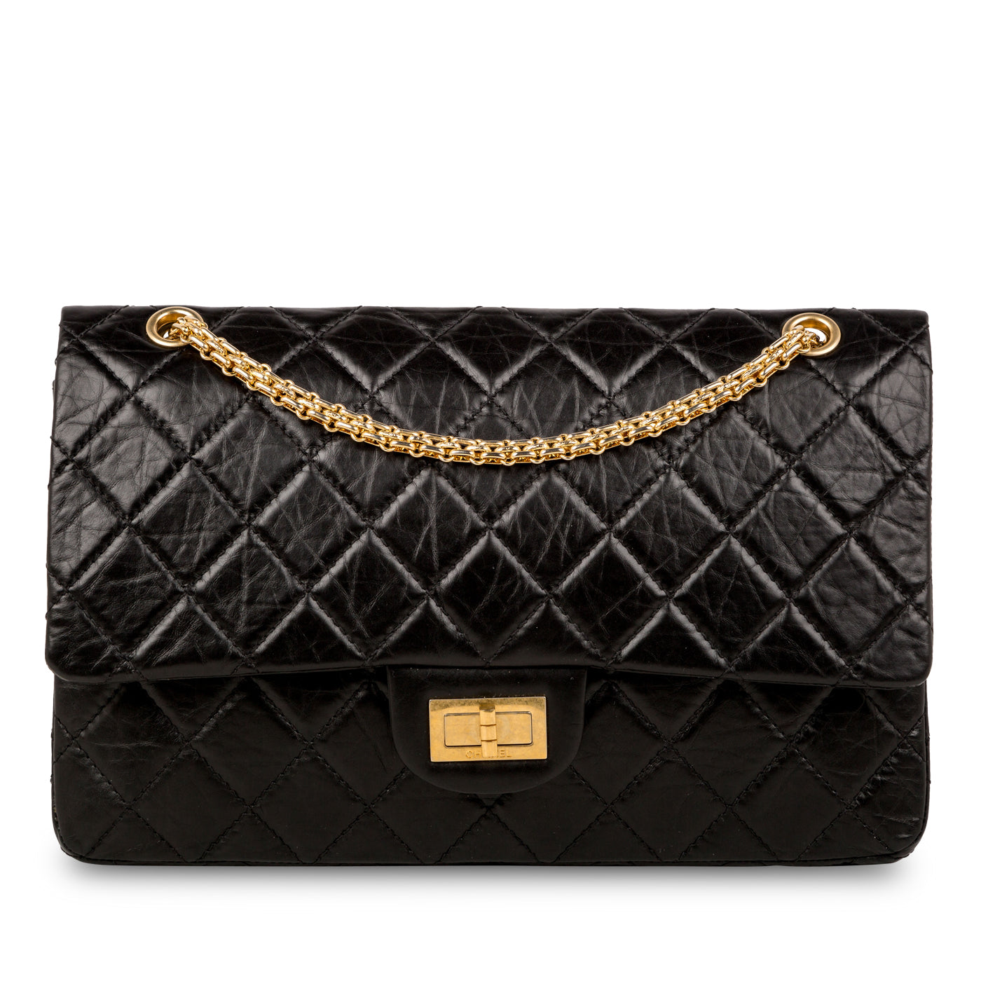 Chanel Classic Flap Calfskin Black Shoulder Bag Style 8