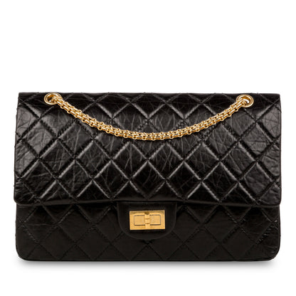 Chanel Classic Flap Calfskin Black Shoulder Bag Style 8