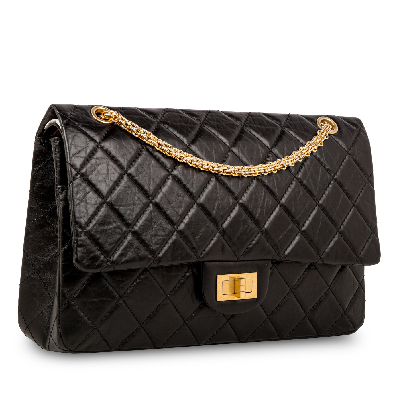 Chanel Classic Flap Calfskin Black Shoulder Bag Style 8