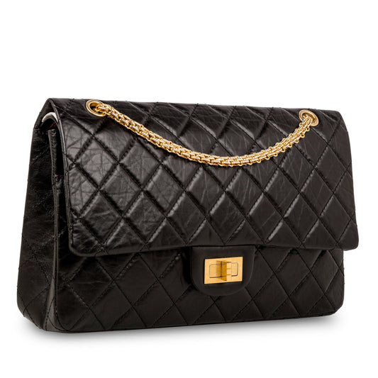Chanel Classic Flap Calfskin Black Shoulder Bag Style 8