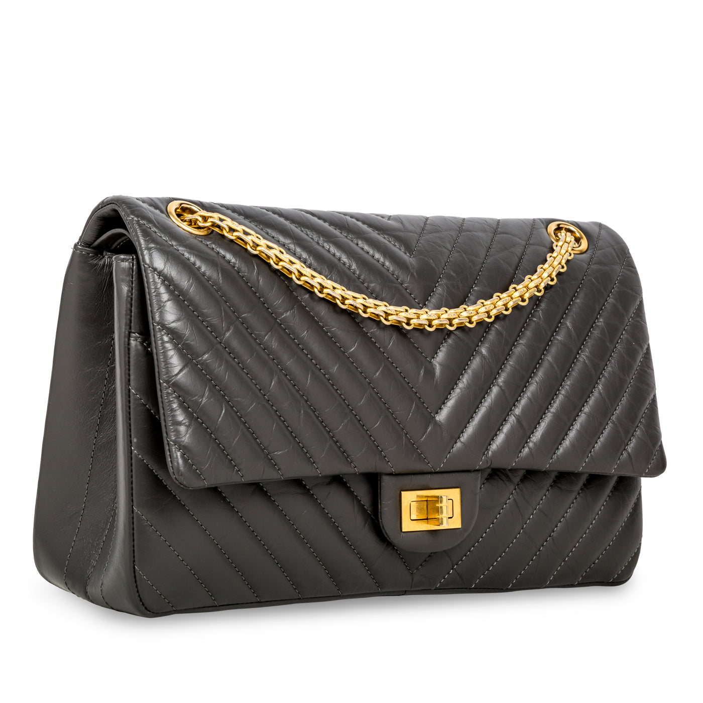 Chanel Classic Flap Calfskin Black Shoulder Bag Style 18