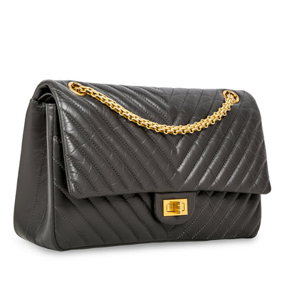 Chanel Classic Flap Calfskin Black Shoulder Bag Style 18