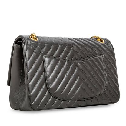 Chanel Classic Flap Calfskin Black Shoulder Bag Style 18