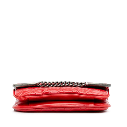 Chanel Aged Calfskin Cc Chain Frame Flap