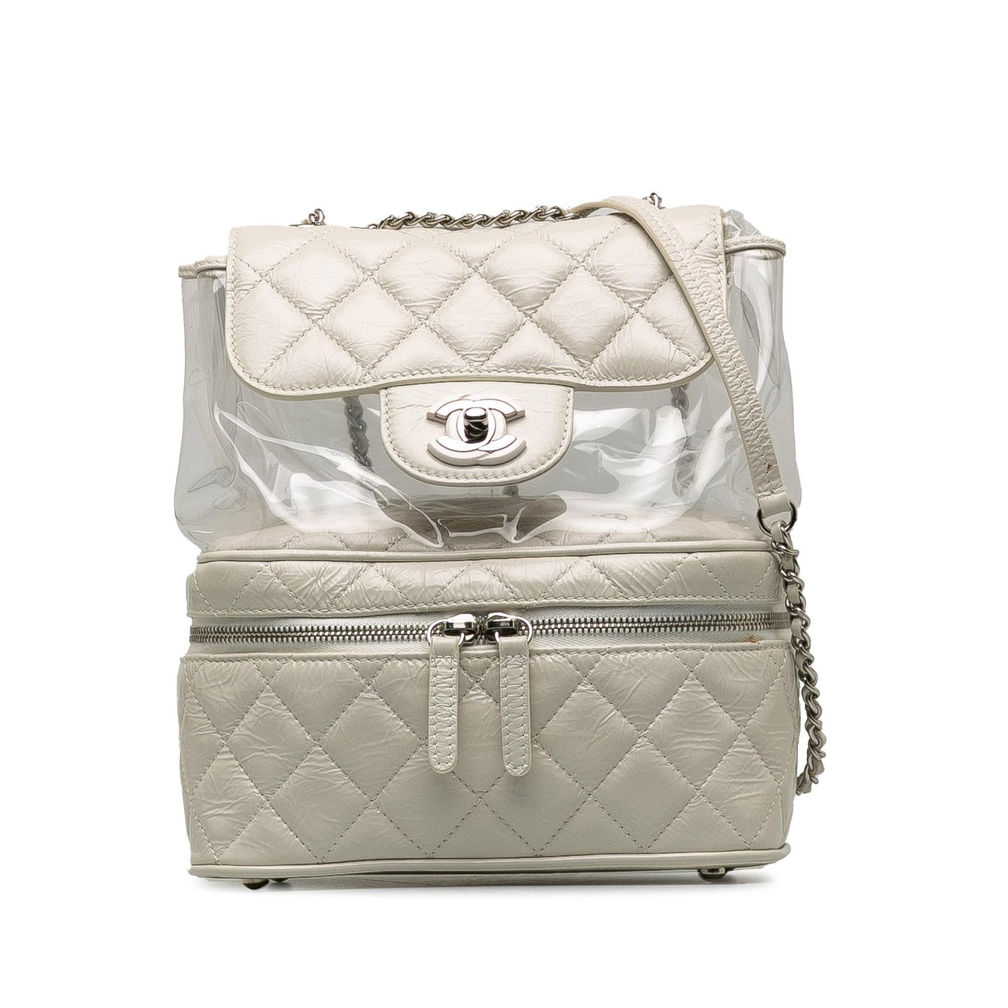 Chanel Gabrielle Lambskin White Shoulder Bag Style 3
