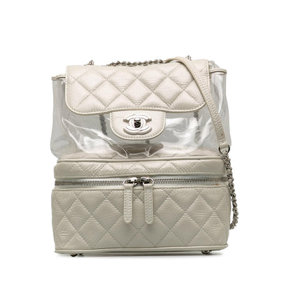 Chanel Gabrielle Lambskin White Shoulder Bag Style 3