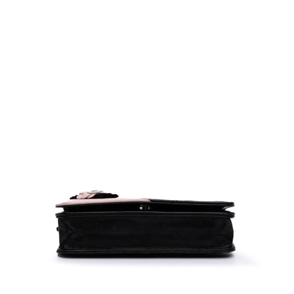 Chanel Bicolor Quilted Lambskin Camellia Wallet On Chain