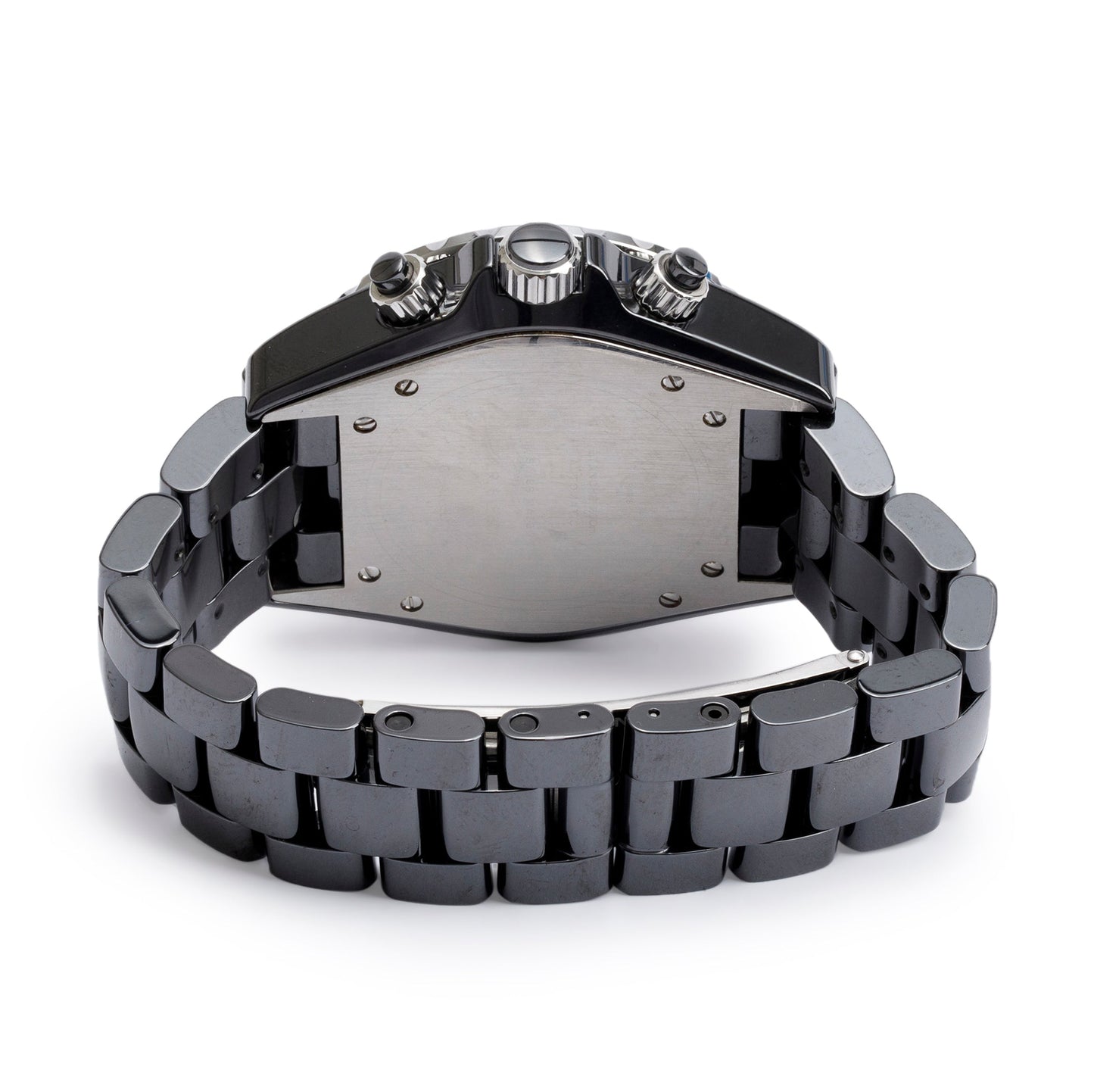 Chanel Black Ceramic Diamond Bezel Chronograph J12 41 MM Automatic Watch