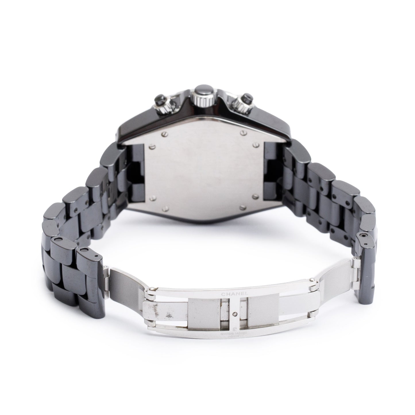 Chanel Black Ceramic Diamond Bezel Chronograph J12 41 MM Automatic Watch