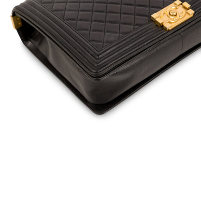 Chanel Boy Bag Lambskin Black Shoulder Bag Style 61