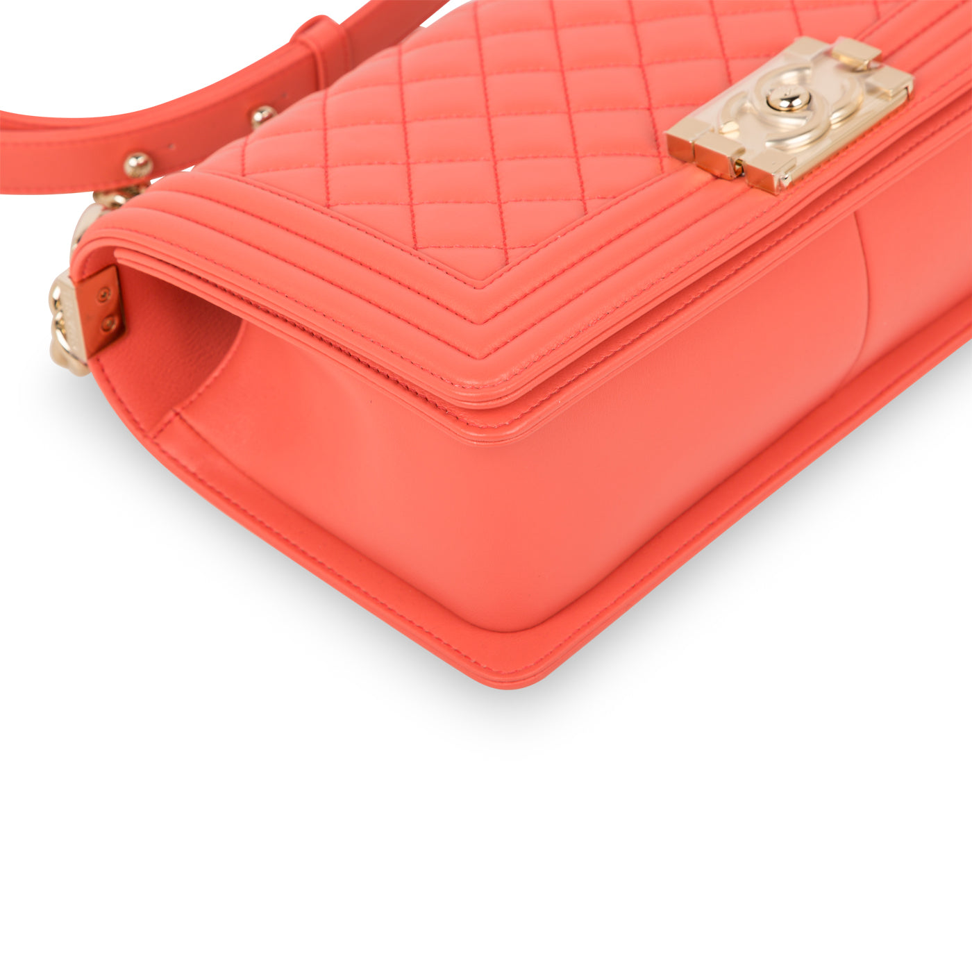 Chanel Boy Bag Lambskin Gold Shoulder Bag Style 2