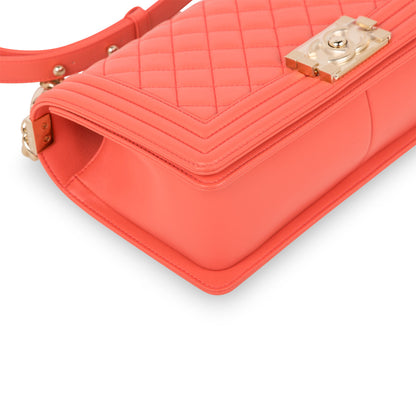 Chanel Boy Bag Lambskin Gold Shoulder Bag Style 2