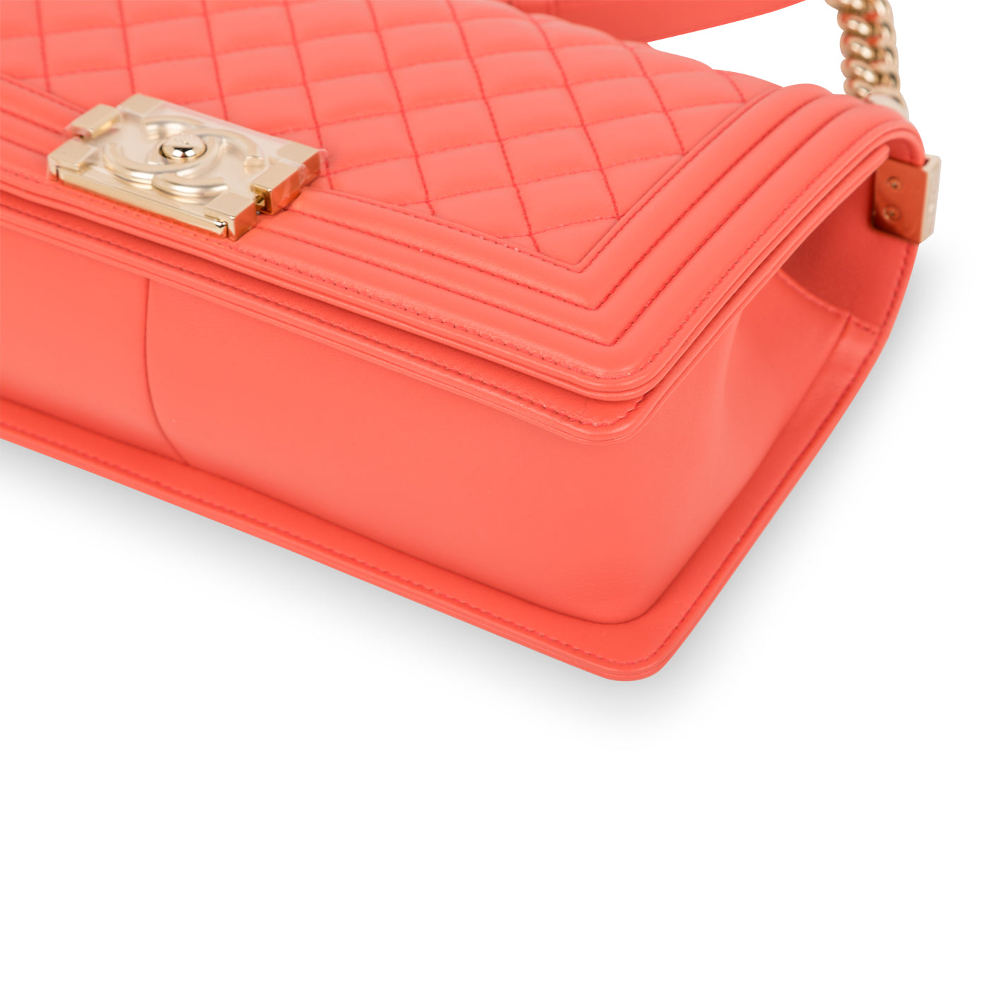 Chanel Boy Bag Lambskin Gold Shoulder Bag Style 2