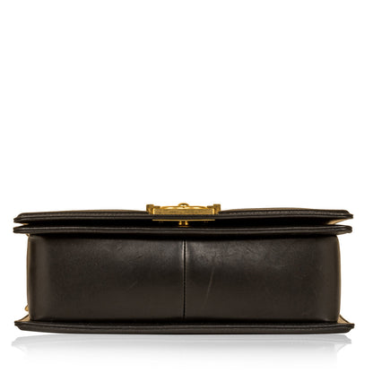 Chanel Boy Bag Lambskin Black Shoulder Bag Style 11