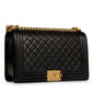 Chanel Boy Bag Lambskin Black Shoulder Bag Style 5