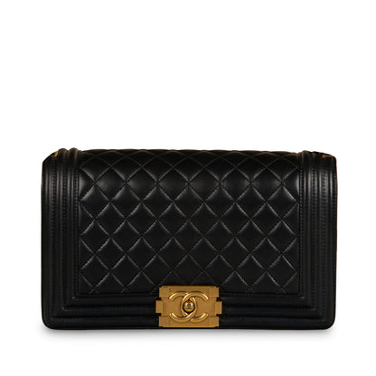 Chanel Classic Flap Lambskin Black Shoulder Bag Style 10