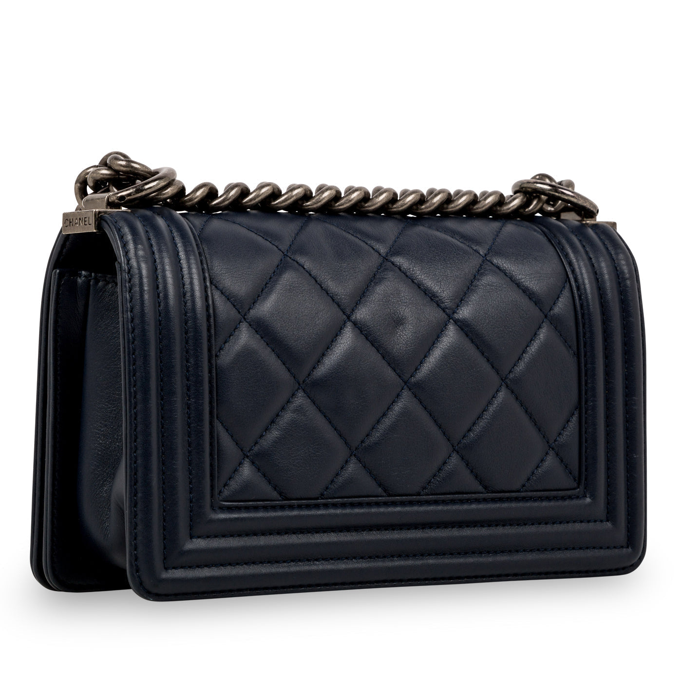Chanel Boy Bag Lambskin Black Shoulder Bag Style 45