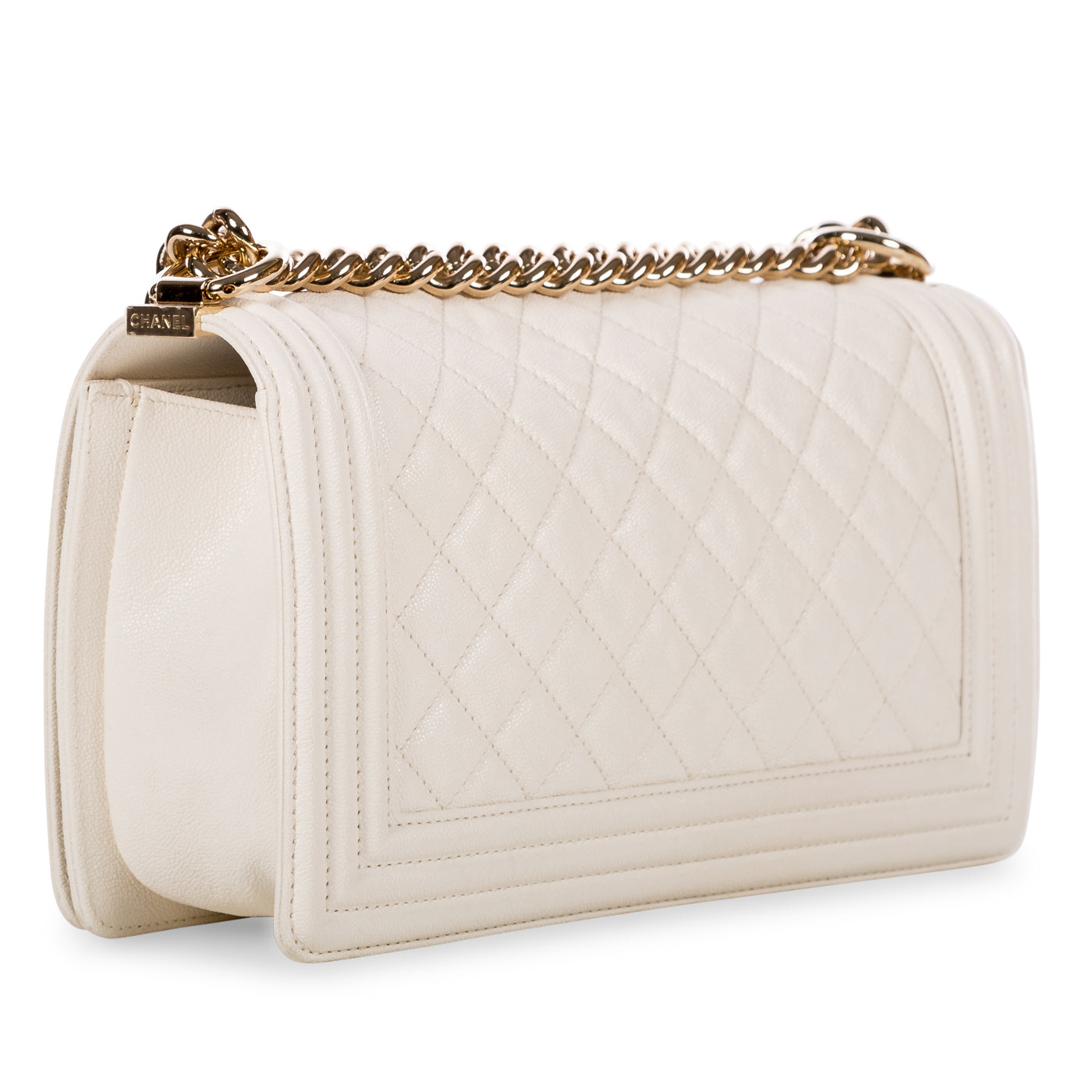 Chanel Boy Bag Caviar Gold Shoulder Bag Style 5
