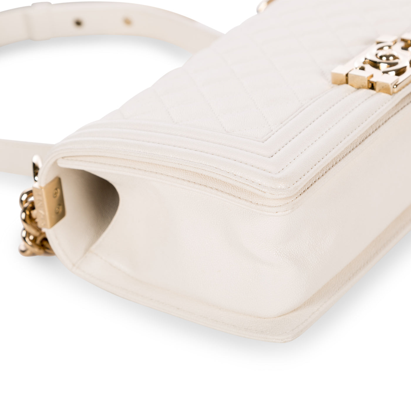 Chanel Boy Bag Caviar Gold Shoulder Bag Style 5