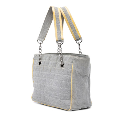 Chanel Cc Camellia No 5 Choco Bar Canvas Tote