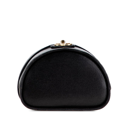 Chanel Cc Chevron Caviar Turnlock Vanity Bag