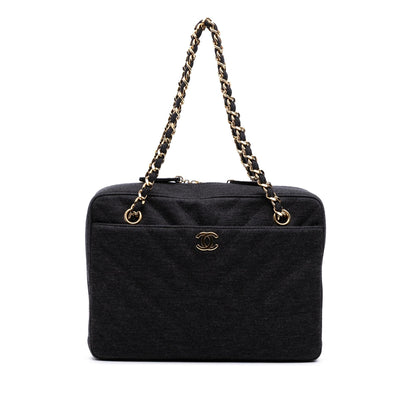 Chanel Cc Chevron Jersey Camera Bag