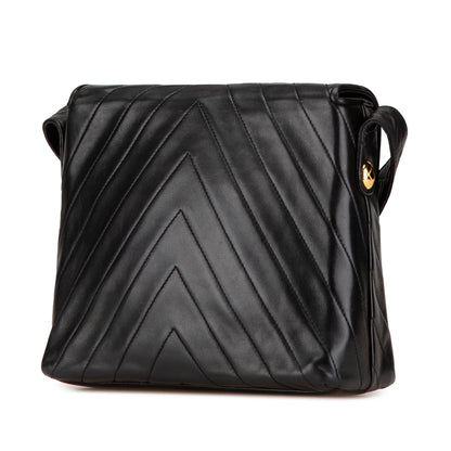 Chanel Gabrielle Lambskin Black Shoulder Bag Style 63