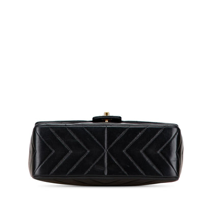 Chanel Cc Chevron Lambskin Flap