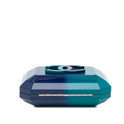 Chanel Cc Ombre Acrylic Clutch On Chain